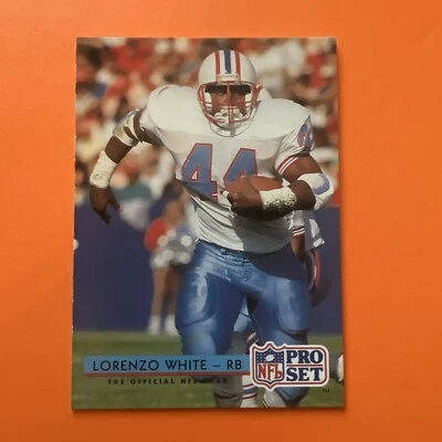 1992 Pro Set 188 Lorenzo White Houston Oilers Football Card - Image 1 of 2