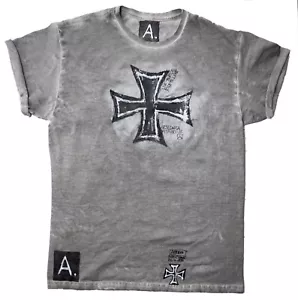 LIVE TO RIDE - BIKER CROSS handmade t-shirt - Picture 1 of 4