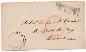 1848 UDC BINFIELD ARRIVO PMK CHARING CROSS LONDRA COPERTINA SENZA TIMBRO > REV RANDALL - Foto 1 di 2