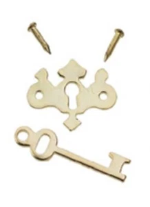 Dolls House Chipendale Key Plates Keys & Nails Miniature 1:12 Pack of 6 - Picture 1 of 8