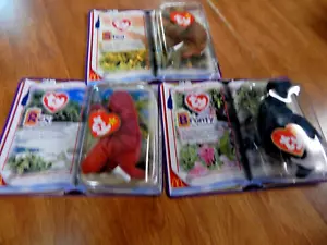 Ty, Dinosaur Trio, Teenie Beanie Babies, McDonalds, 1995 - Picture 1 of 6
