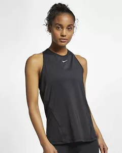 Nike Women's Dri-FIT One Luxe Training Tank Top Slim Fit Size S Small Black NWT - Picture 1 of 11