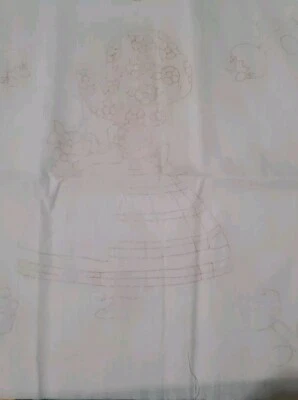 Vintage Holly Hobbie Wall Art Needlepoint 1982 44 In By 14 In 3 Unfinished Pictr - Image 1 of 4