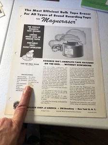 Hoja de especificaciones de desmagnetizador Amplicorp Magnaser modelo 200C - Imagen 1 de 4