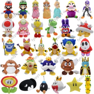 Super Mario Bros Plush Toy Mario Luigi Yoshi Toad Peach Bowser Stuffed Doll Gift - Picture 1 of 659