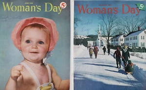 1949 Woman's Day Magazine Lot 2 Cute Kid Christmas Fashion Advertising Recipes - Picture 1 of 10