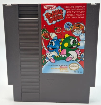 Bubble Bobble (Nintendo Entertainment System) W/Manual & Dust Cover- WORKS - Image 1 of 4
