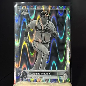 2022 Topps Chrome Sonic - Black & White RayWave Refractor #116 Austin Riley - Picture 1 of 1