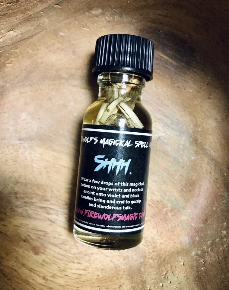 SHHH (Stop Gossip) Magick Ritual Oil (Handmade, Organic, Wicca, Witchcraft) - Изображение 1 из 1