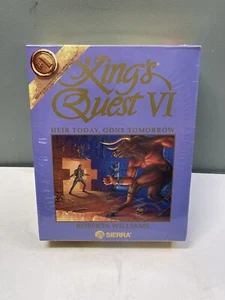 Sealed King's Quest VI 6 CD-ROM SIERRA NOS Computer Game Big Box - Picture 1 of 18