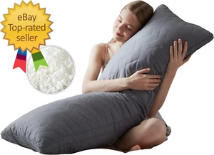 Quilted Memory Foam Body Pillow Large Full Body Pillows for Adults Soft Long - Picture 1 of 7