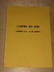 L'Empire Des Sens 1976 Cannes Festival Movie Program Nagisa Oshima Japanese Film - Bild 1 von 5