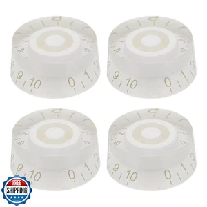 MECCANIXITY 4pcs Electric Guitar Knobs White Speed Volume Tone Control Knob 1 - Picture 1 of 5