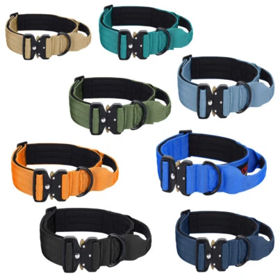 TSG Nylon Heavy Duty Dog Collar With Handle CanineTraining Walking - Image 1 of 4