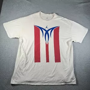 T-Shirt Jordan Uomo 3XL Bianco Carmelo Anthony Grafica Maniche Corta Casual - Foto 1 di 10