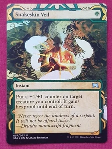 Magic The Gathering STRIXHAVEN ARCHIVO MÍSTICO LÁMINA DE PIEL DE SERPIENTE VELO tarjeta MTG - Imagen 1 de 2