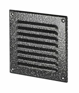 Rejilla de ventilación de aire de metal 165 mm x 165 mm cubierta de ventilación de pared plateada antigua 6,5" - Imagen 1 de 2