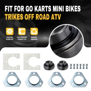 Kit de rodamientos de eje vivo de 1" para mini bicicleta de arrastre de go kart bridas de 3 orificios - Imagen 1 de 10