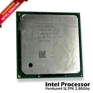 Intel SL7PK 2.80Ghz 533Mhz 1MB PGA478 Intel Pentium 4 511 CPU Processor N7541 - Picture 1 of 6