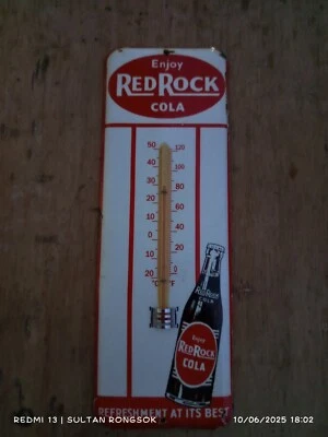 Vintage model RED ROCK COLA Thermometer Plate merchandise advertising Store - Image 1 of 4
