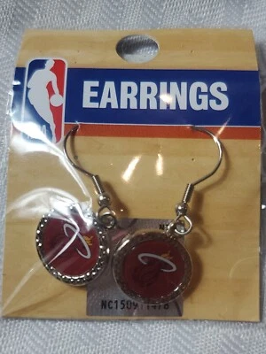 Pendientes colgantes de plata Miami Heat para mujer  Foto 1 de 3