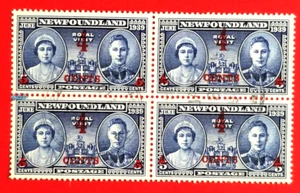 Canada Newfoundland #251 Royal Visit Used Block - Picture 1 of 1
