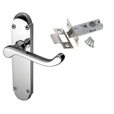 Epsom Internal Door Handles - Latch Door Handle Pack - Polished or Satin Chrome - Image 1 of 3