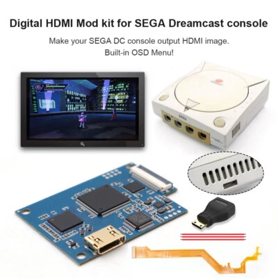 1080P HDMI MOD Kit Digital to Digital HDMI-Compatible MOD Kit For SEGA Dreamcast - Image 1 of 4