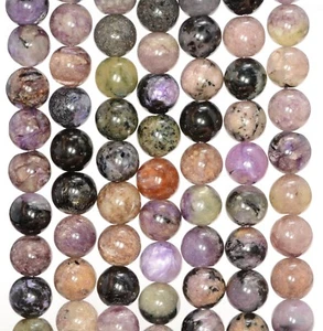 8MM PURPLE GENUINE CHAROITE GEMSTONE GRADE AB ROUND LOOSE BEADS 15.5" - Picture 1 of 4