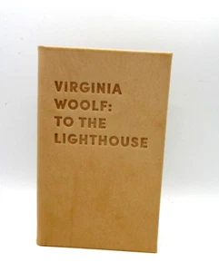 Virginia Woolf: To the Lighthouse Leather Bound Hardcover Natural Vachetta - Foto 1 di 7
