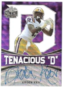 Arden Key 2018 Leaf Metal Draft TenaciousD Prismatic Purple Autograph #DFAK1 /15 - Picture 1 of 3