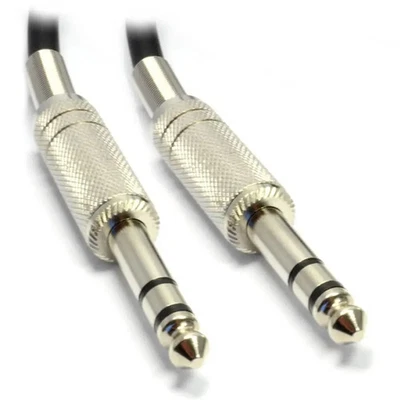 0.5m/1m/2m/3m/4m/5m 6.35mm Jack Cable Lead Metal Balanced/STEREO BIG 1/4" TRS