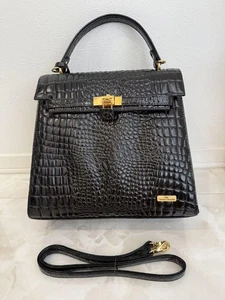 Valentino Marudini Hand Schultertasche Beuteltasche Handtasche 2-Wege Leder schwarz authentisch - Bild 1 von 24