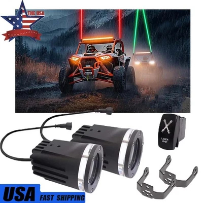 PARA ATV UTV Can Am Polaris 80 W Luces de látigo sin látigo Láser RGB LED Spot Beam Pod  Foto 1 de 4