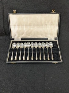 C. 1954 Atkin Brothers Sterlingsilber Set 11 Hannoveraner Demitasse Löffel - Bild 1 von 5