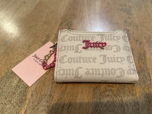 Juicy Couture Wallet w/ Pullout Card Case Cant Tame Her Bifold - Beige Sandstone - Picture 1 of 9