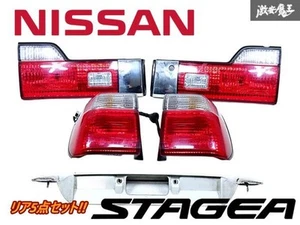 Juego de lentes de luz trasera tardía JDM NISSAN STAGEA WGC34 C34 adorno ICHIKOH usado - Imagen 1 de 9
