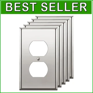 Premium Quality Polished Chrome Duplex Outlet Covers - 4.50'' x 2.76'' Size - Picture 1 of 9