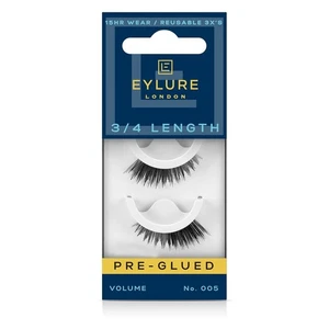 Eylure Press On Pre-Glued False Eyelashes, 3/4 Length Lashes, No. 005, 1 Pair - Picture 1 of 5
