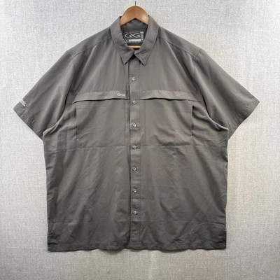 Game Guard Microfiber Shirt 3XL Gray Light Short Sleeve Vented Fishing Adult* - Image 1 of 4