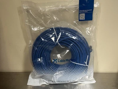 Cat6A Gigabit Ethernet Patch Cable - Snagless 550Mhz, SSTP/SFTP- 125ft, Blue - Image 1 of 2