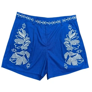 Johnny Was Jade Jenah Short Divine Oasis bestickt Gr. XL blau Leinen NEU - Bild 1 von 6