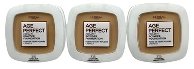 3 Pack L'Oreal Age Perfect Creamy Powder Foundation 315 Natural Buff **READ - Image 1 of 4