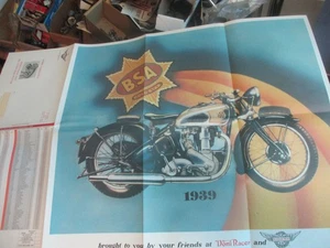 1988 Domi Racer Accessory Mart Sales Flyer 1939 BSA Goldstar Poster 092225 - Bild 1 von 6