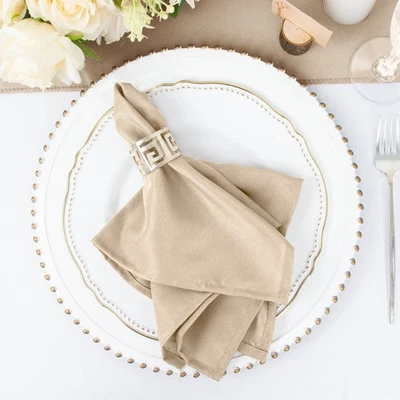 25 piezas SERVILLETAS DE MESA Poliéster Desnudo 17x17" Boda Fiesta Cocina Ropa de cama OFERTA Foto 1 de 4