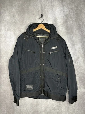 Coogi Jacket Mens Large Black Full Zip Heavy Hooded Utility Coat - Image 1 of 3