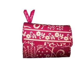 Vera Bradley TWIRLY BIRDS ROSA Euro PORTAFOGLIO moneta tripiega per BORSA BORSA - Foto 1 di 7