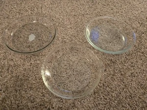 3 Pyrex And Anchor Hocking 8in Glass Baking Pie Dishes - Picture 1 of 9