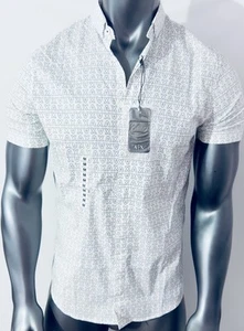 Nueva camisa manga corta Armani Exchange de algodón elástico con logotipo integral para hombre - Imagen 1 de 5