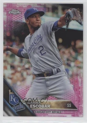 2016 Topps Chrome Pink Refractor Alcides Escobar #117 - Image 1 of 2
